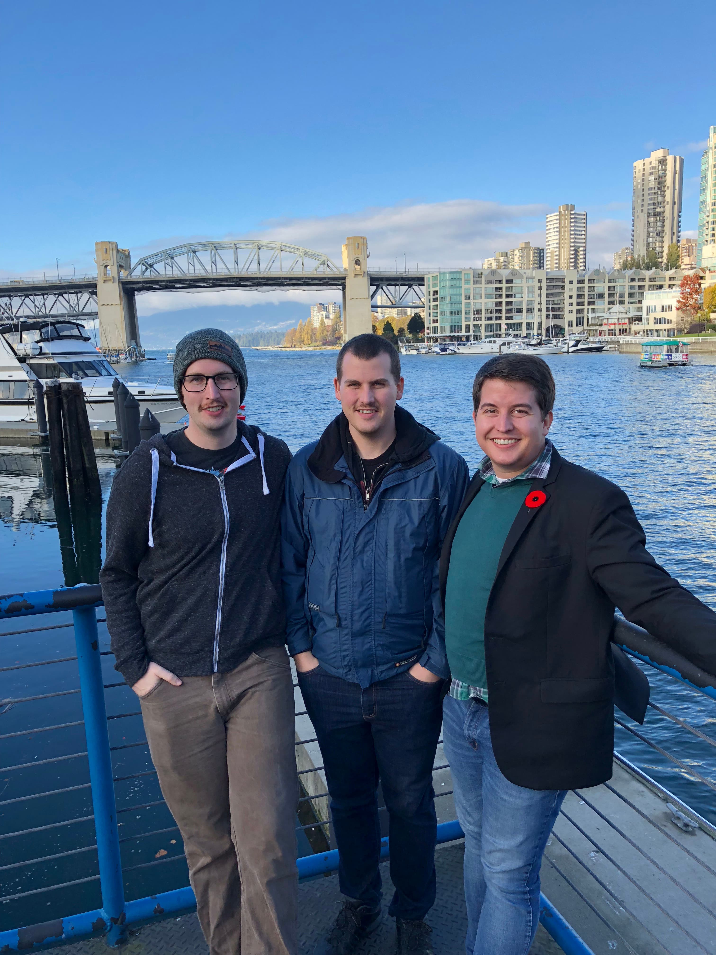 Brandon and his brothers on Granville Island in Vancouver