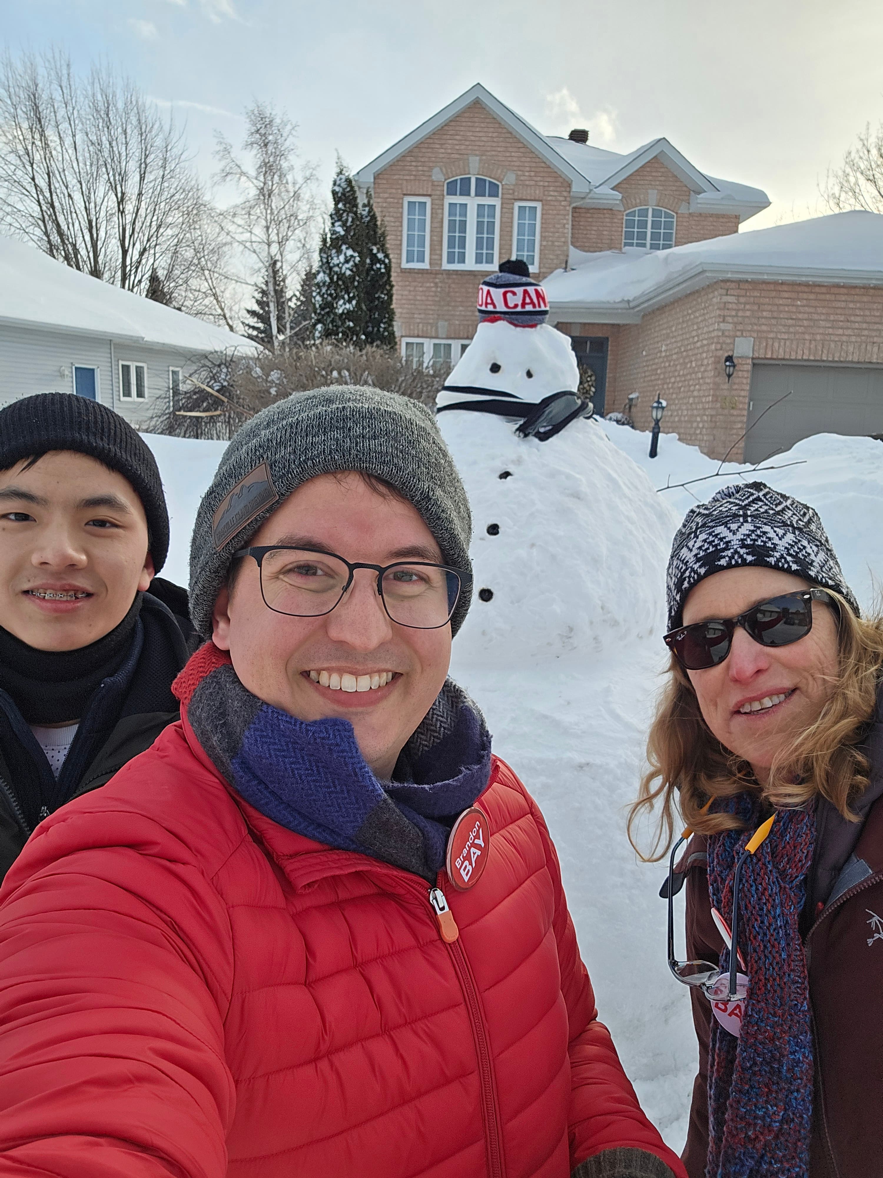 Canvassing with volunteers in Carleton