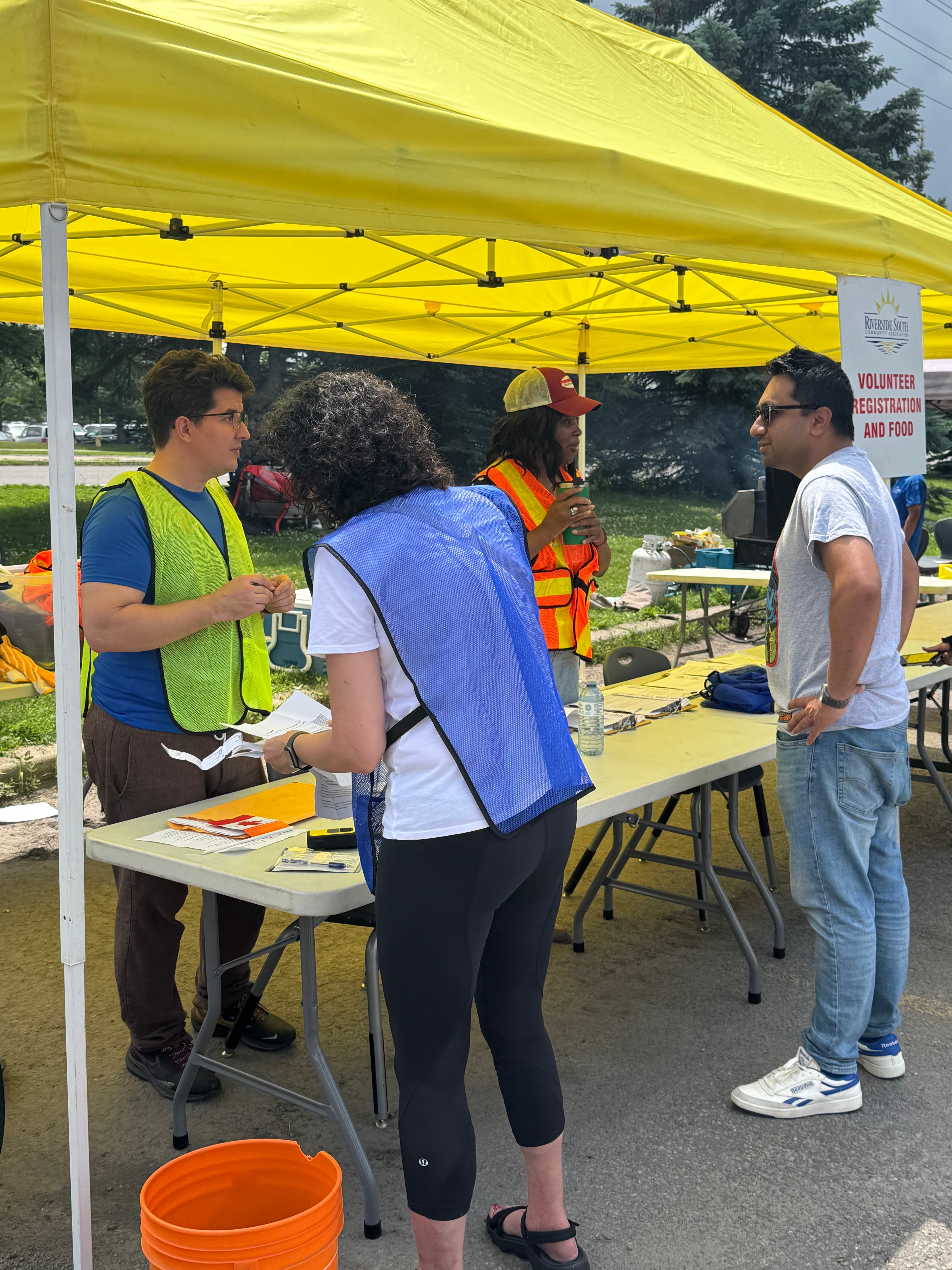 Volunteers at the RSCA tent during Canada Day