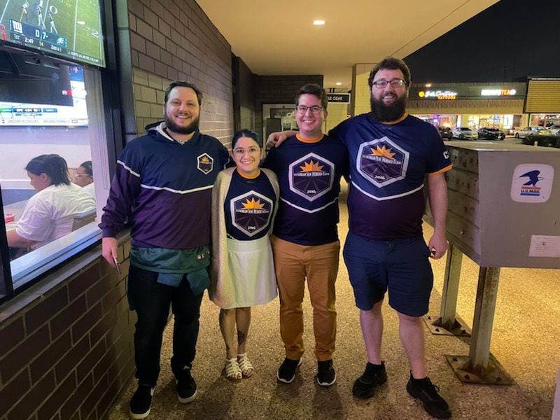 Brandon and several members of his Heroes team, Luxorian Sun