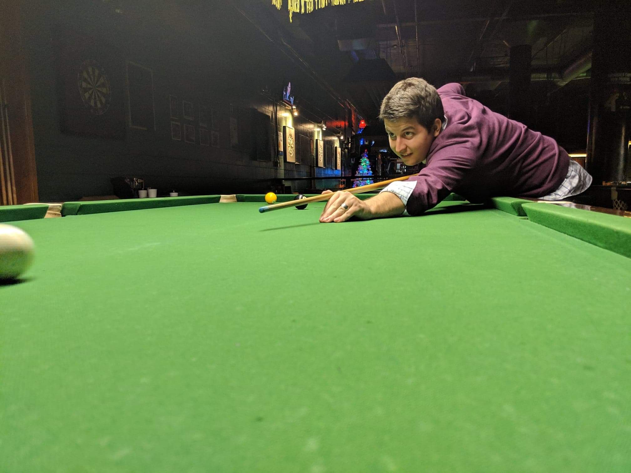Playing billiards