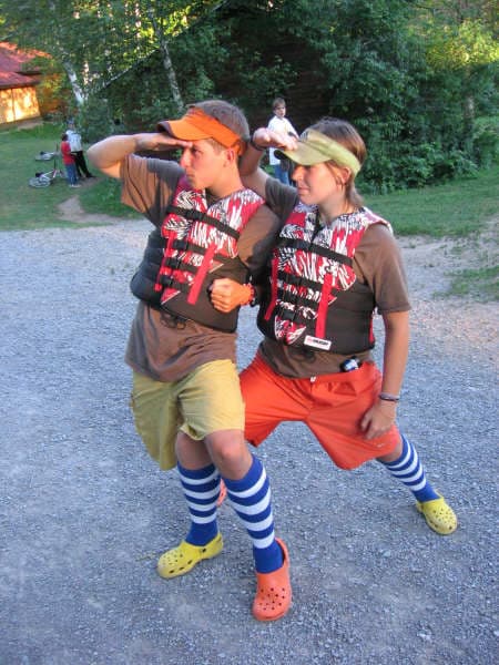Counsellors in their best camp attire