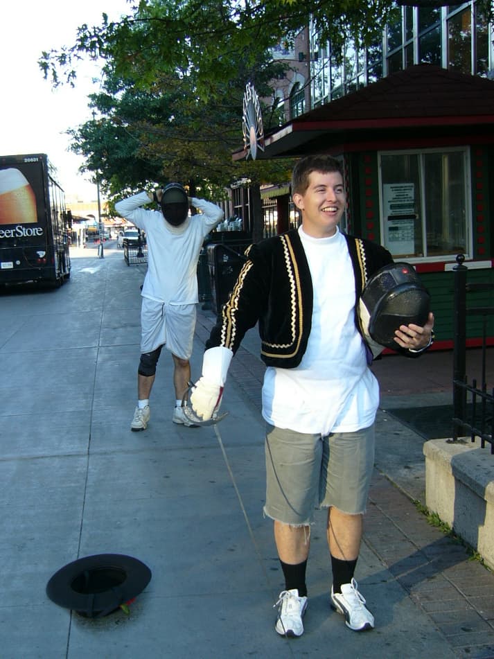 Fencing for a Shinerama fundraiser