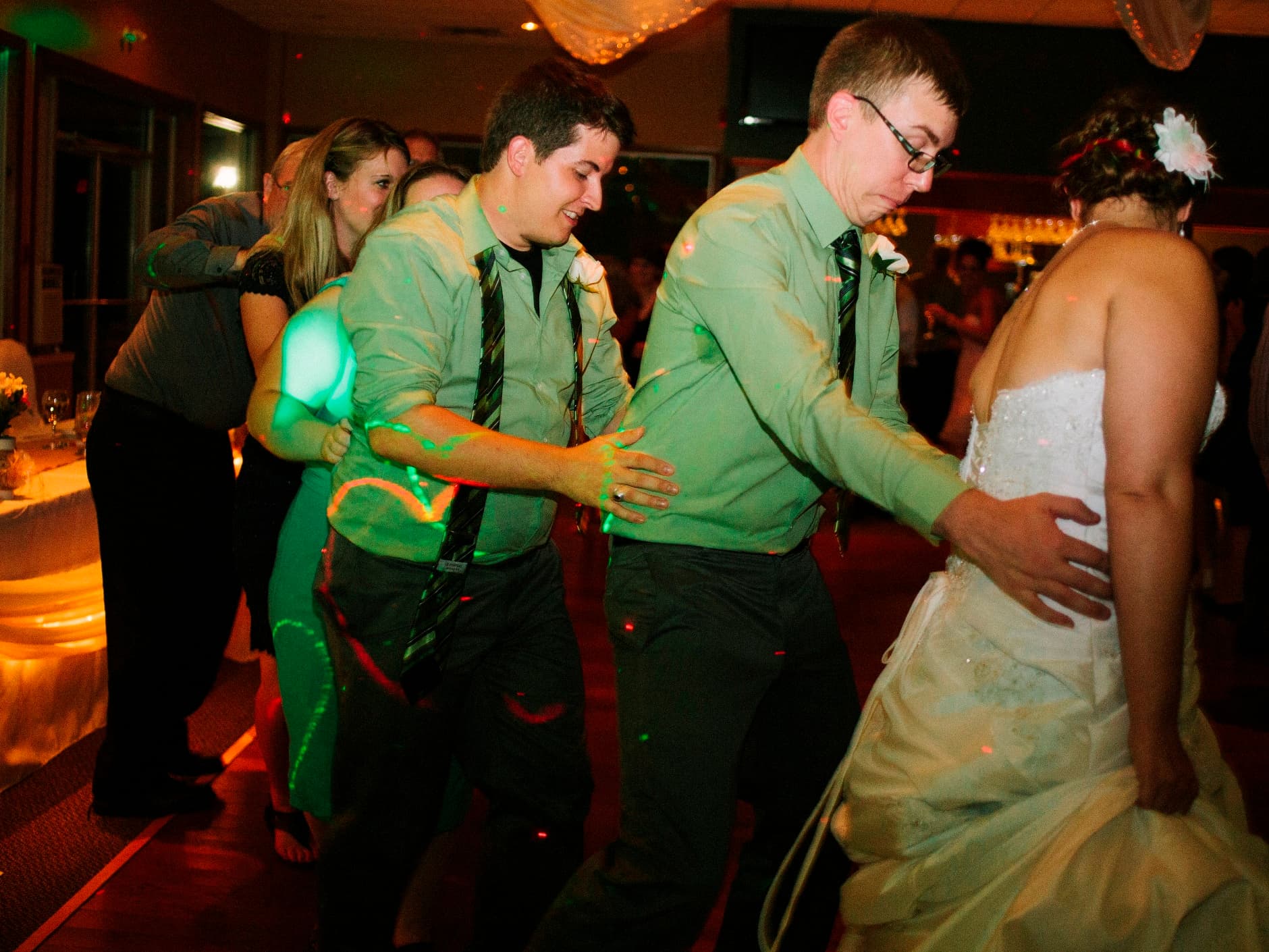Dancing at a friend's wedding