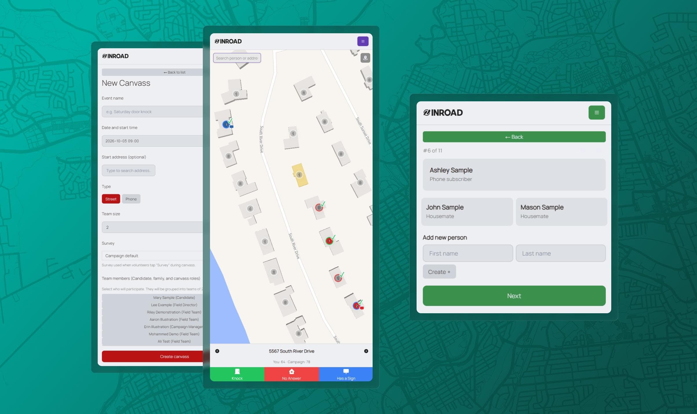 Easy-to-use Inroad voter contact tools