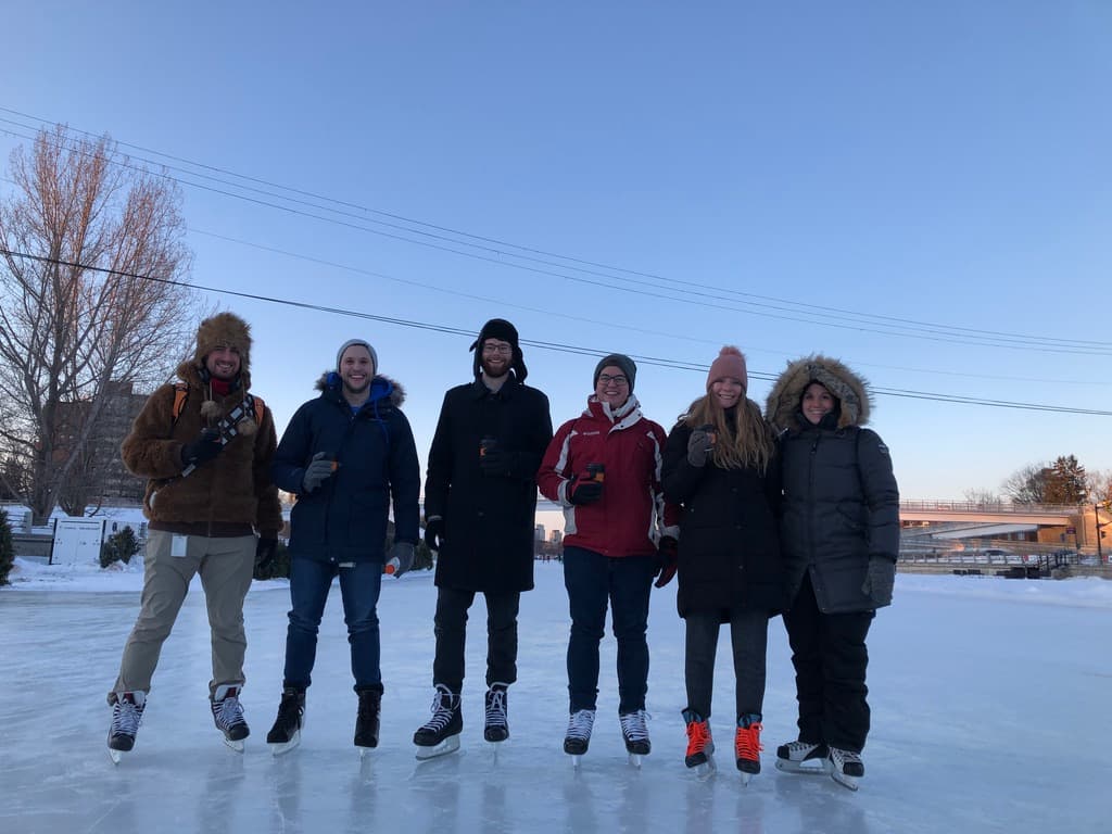 The Welbi team on the Rideau canal